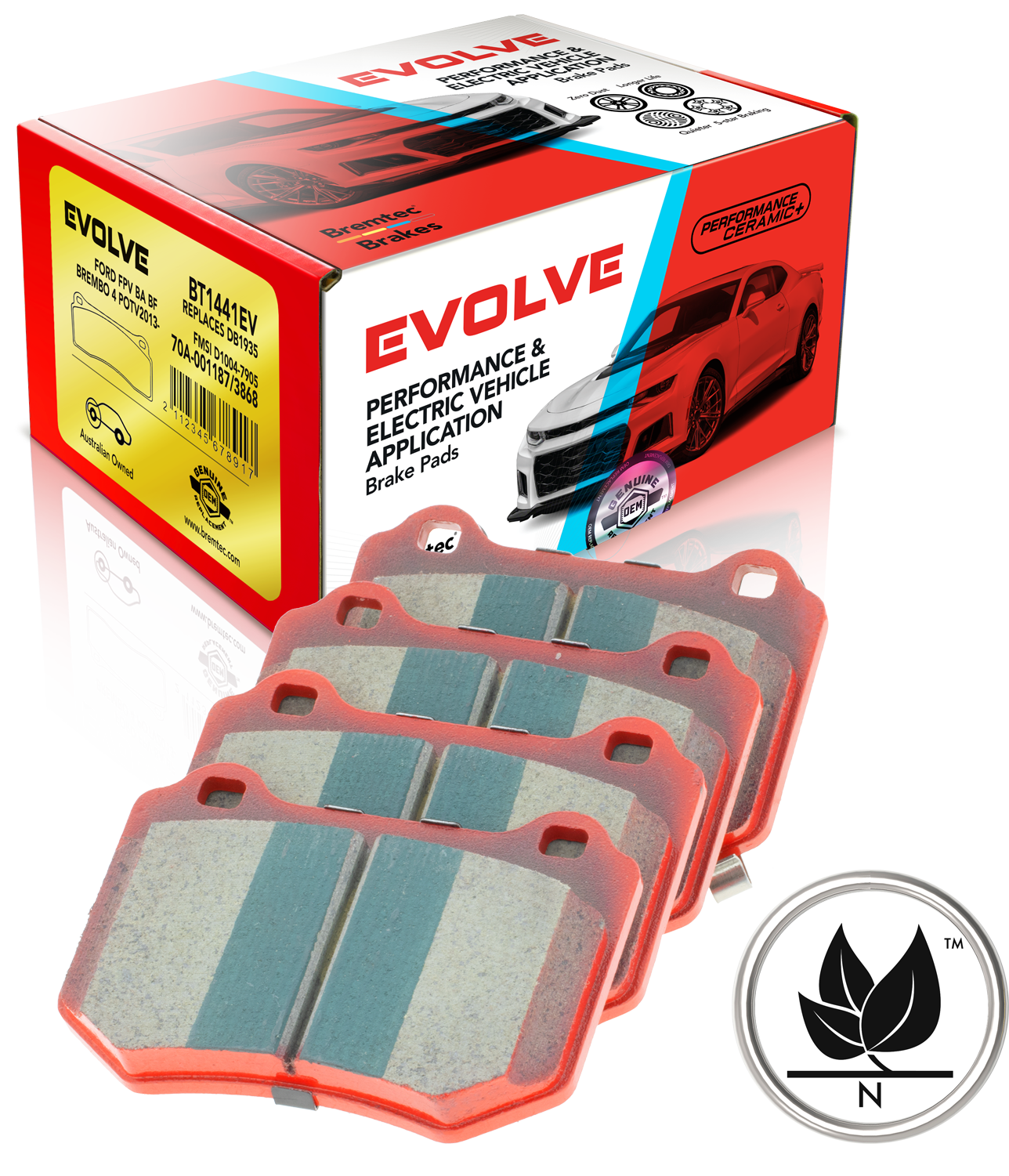 Holden Torana Front Brake Pads - Bremtec Evolve Performance Ceramic+